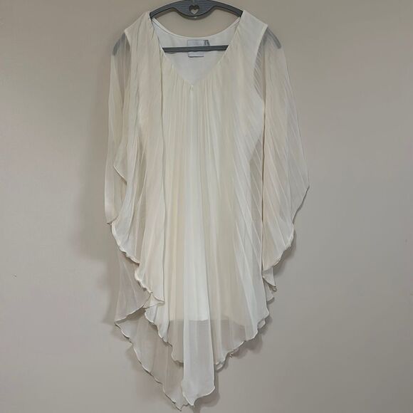 ASOS Dresses & Skirts - ASOS Petite Sheer Outer Pleated Style Dress